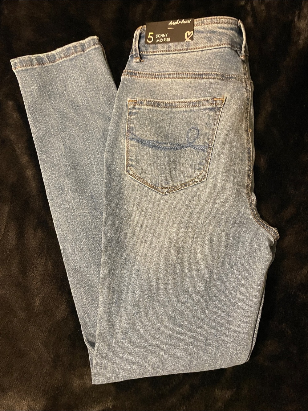 Derek Heart Light Blue Women's Skinny Jeans - Picture 2 of 2